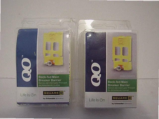Square D QO Back-fed Main Breaker Barrier 60A-100A PKSB1QOBFCP QO LC Lot of 2