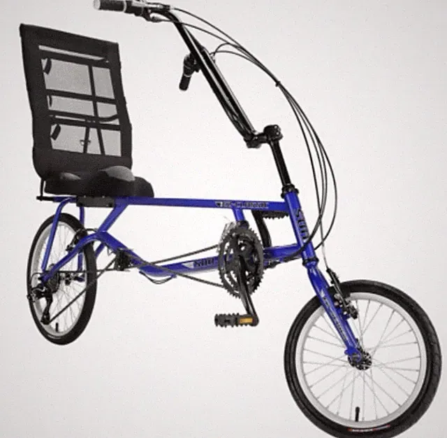 Sun Bicycles EZ-1 Recumbent Bike Blue 20in Adjustable Seat V-Brake Steel